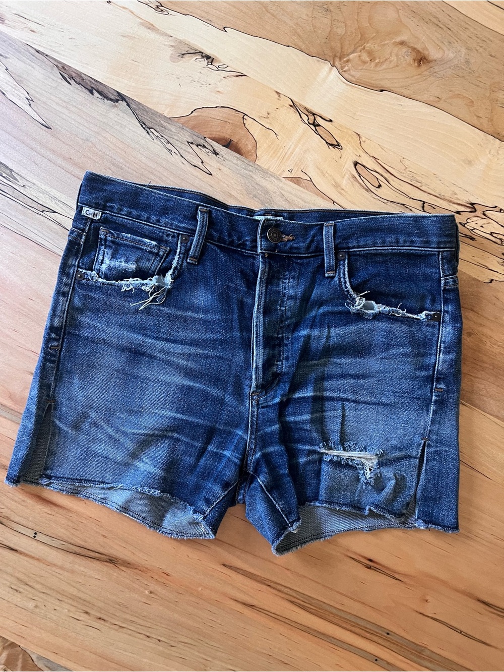 Citizens Of Humanity Indigo Blue Denim Shorts